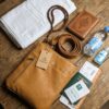 Unisex Leather Crossbody Bag with Phone Pocket