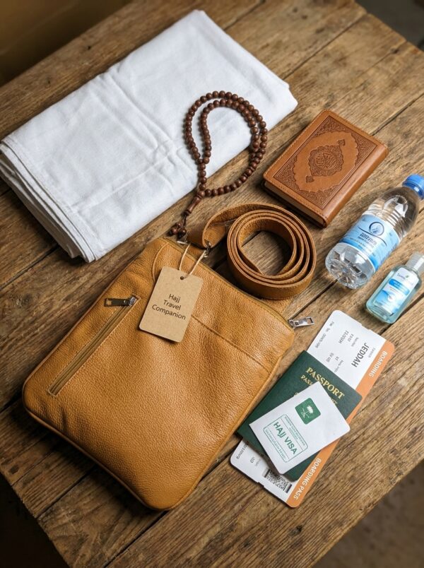 Unisex Leather Crossbody Bag with Phone Pocket