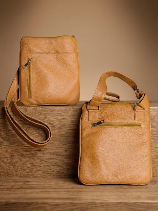 Unisex Leather Crossbody Bag with Phone Pocket