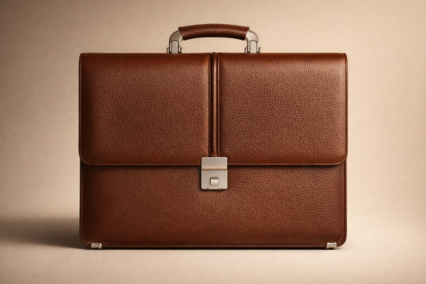 Full-Grain Cow Leather Office Bag
