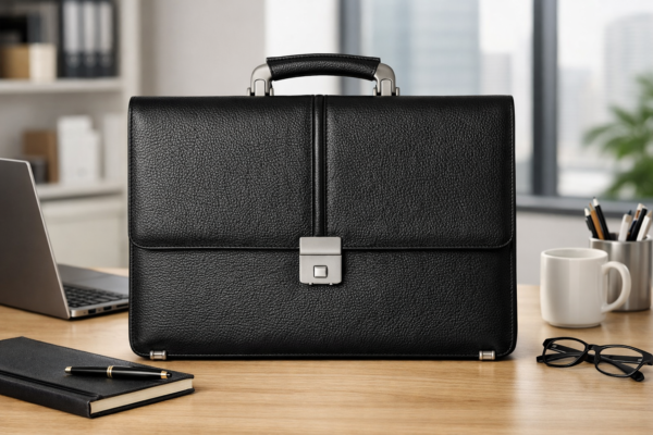 Full-Grain Cow Leather Office Bag