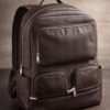 Full-Grain Cow Leather Multi-Zip Backpack