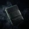 Handstiched Olive Green Leather Wallet – Minimal Flap Card Holder, Hand-Stitched Waxed Pull-Up Cow Leather Wallet for Men