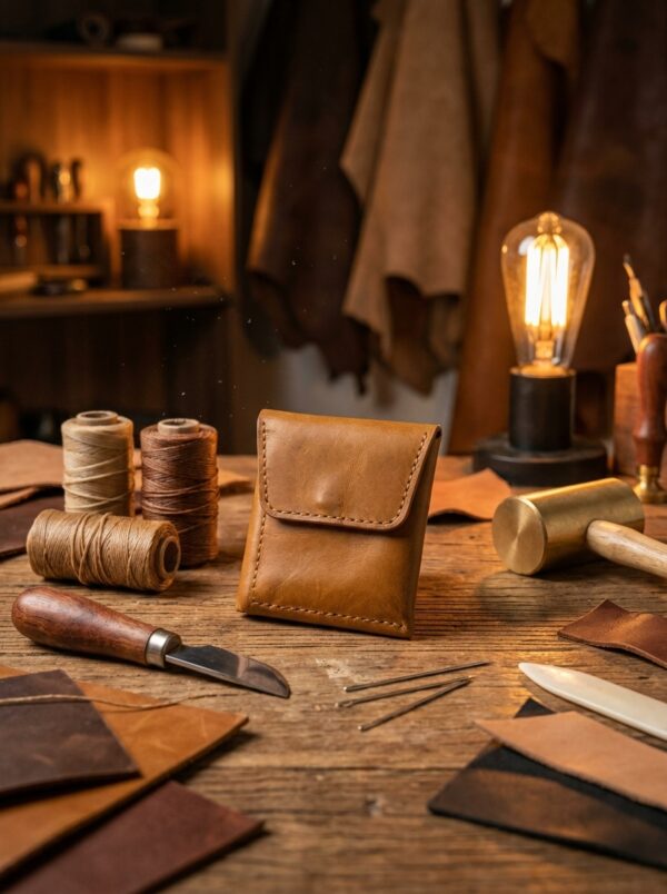 Magnetic Flap Leather Card Holder Wallet