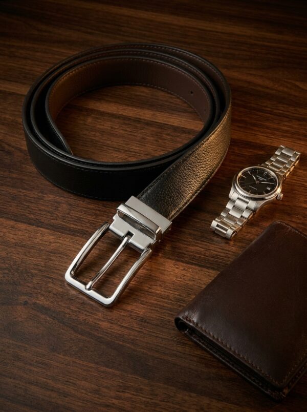 Reversible Leather Belt - Black/Brown