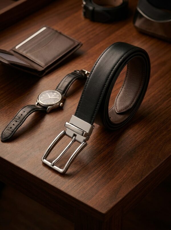 Reversible Leather Belt - Black/Brown