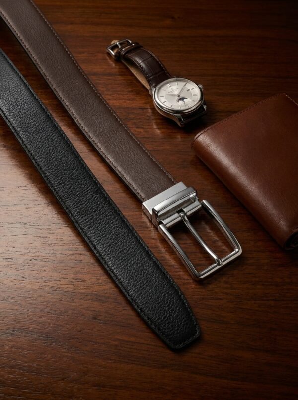 Reversible Leather Belt - Black/Brown