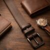 Double-Stitch Cow Leather Belt