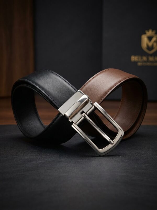 Reversible Leather Belt - Black/Brown
