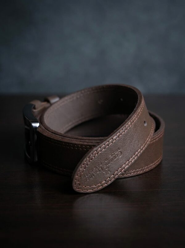 Double-Stitch Cow Leather Belt