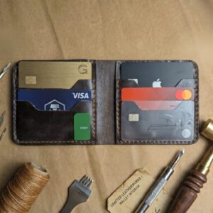 Crazy Horse Pull-Up Leather Bifold Wallet