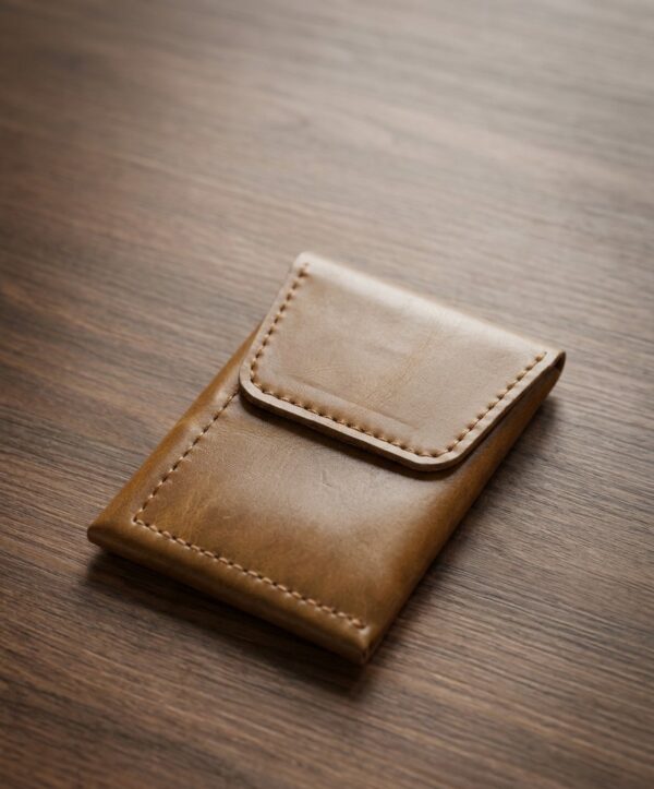 Magnetic Flap Leather Card Holder Wallet