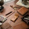 Magnetic Flap Leather Card Holder Wallet