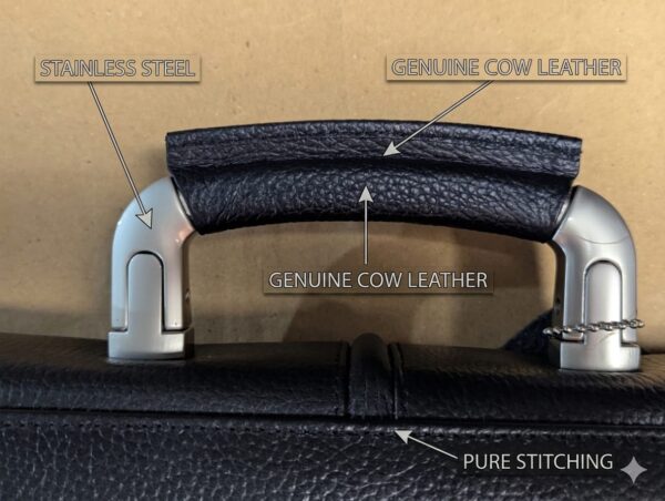 Full-Grain Cow Leather Office Bag