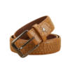Crocodile-Embossed Cow Leather Belt